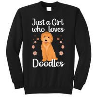 Cute Doodle Art For Women Mom Golden Doodle Dog Lovers Tall Sweatshirt