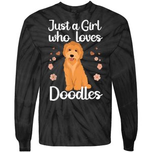 Cute Doodle Art For Women Mom Golden Doodle Dog Lovers Tie-Dye Long Sleeve Shirt