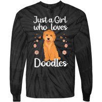 Cute Doodle Art For Women Mom Golden Doodle Dog Lovers Tie-Dye Long Sleeve Shirt