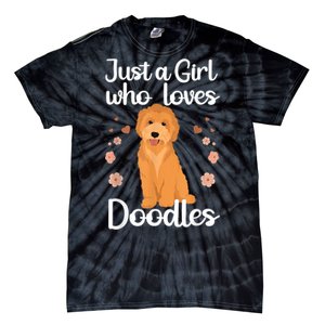 Cute Doodle Art For Women Mom Golden Doodle Dog Lovers Tie-Dye T-Shirt