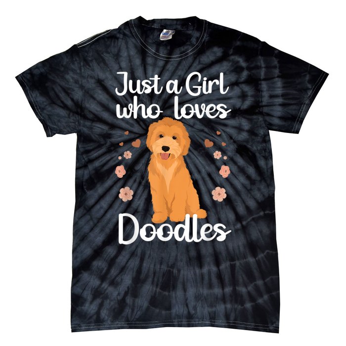 Cute Doodle Art For Women Mom Golden Doodle Dog Lovers Tie-Dye T-Shirt