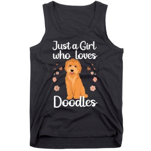 Cute Doodle Art For Women Mom Golden Doodle Dog Lovers Tank Top