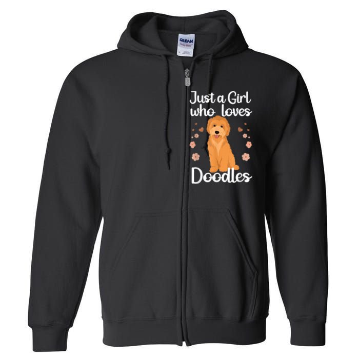 Cute Doodle Art For Women Mom Golden Doodle Dog Lovers Full Zip Hoodie