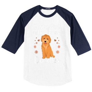 Cute Doodle Art For Women Mom Golden Doodle Dog Lovers Baseball Sleeve Shirt