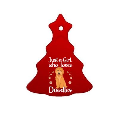 Cute Doodle Art For Women Mom Golden Doodle Dog Lovers Ceramic Tree Ornament