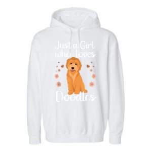 Cute Doodle Art For Women Mom Golden Doodle Dog Lovers Garment-Dyed Fleece Hoodie