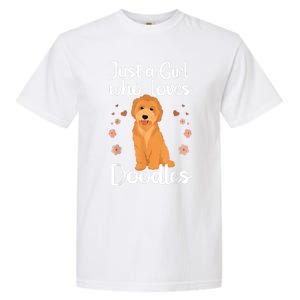 Cute Doodle Art For Women Mom Golden Doodle Dog Lovers Garment-Dyed Heavyweight T-Shirt