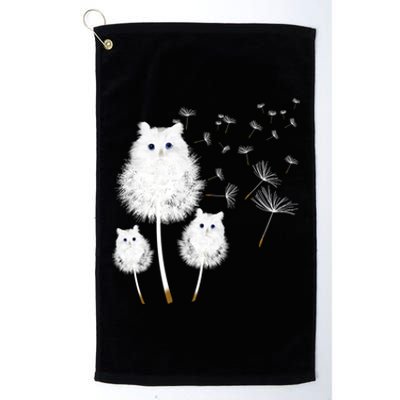 Cat Dandelion Amazing Flower Cat Lover Design Gift Platinum Collection Golf Towel