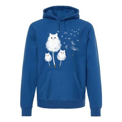 Cat Dandelion Amazing Flower Cat Lover Design Gift Premium Hoodie