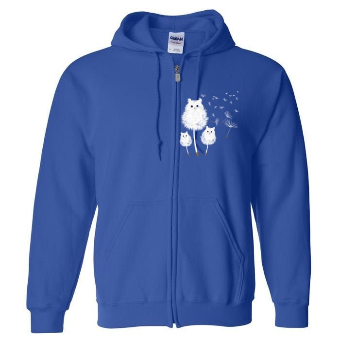 Cat Dandelion Amazing Flower Cat Lover Design Gift Full Zip Hoodie