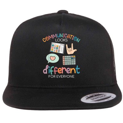 Communication Different Autism Awareness Flat Bill Trucker Hat