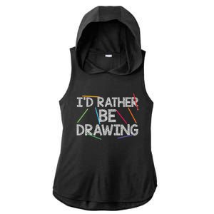 Cool Drawing Art Sketch Pencil Artist Lovers Ladies PosiCharge Tri-Blend Wicking Draft Hoodie Tank