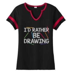 Cool Drawing Art Sketch Pencil Artist Lovers Ladies Halftime Notch Neck Tee