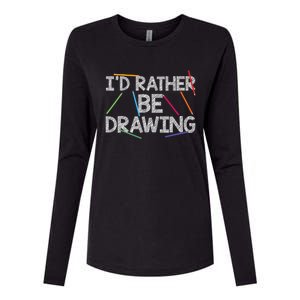 Cool Drawing Art Sketch Pencil Artist Lovers Womens Cotton Relaxed Long Sleeve T-Shirt