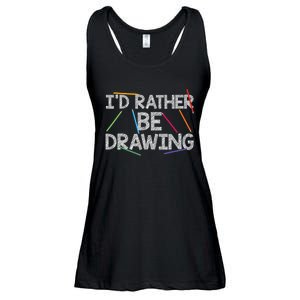 Cool Drawing Art Sketch Pencil Artist Lovers Ladies Essential Flowy Tank