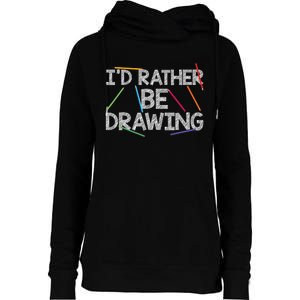 Cool Drawing Art Sketch Pencil Artist Lovers Womens Funnel Neck Pullover Hood