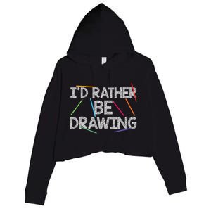 Cool Drawing Art Sketch Pencil Artist Lovers Crop Fleece Hoodie