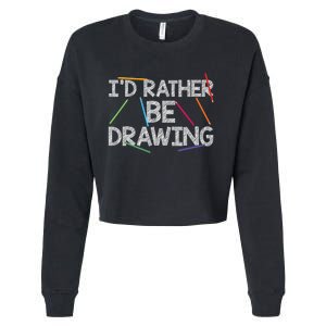 Cool Drawing Art Sketch Pencil Artist Lovers Cropped Pullover Crew