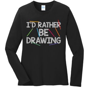 Cool Drawing Art Sketch Pencil Artist Lovers Ladies Long Sleeve Shirt