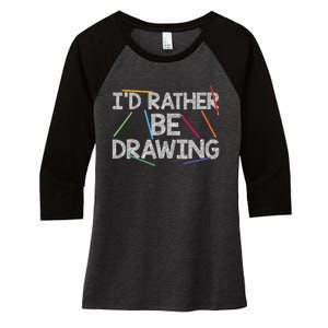 Cool Drawing Art Sketch Pencil Artist Lovers Women's Tri-Blend 3/4-Sleeve Raglan Shirt