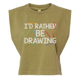 Cool Drawing Art Sketch Pencil Artist Lovers Garment-Dyed Women's Muscle Tee