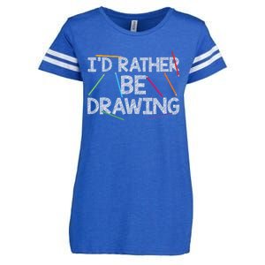 Cool Drawing Art Sketch Pencil Artist Lovers Enza Ladies Jersey Football T-Shirt