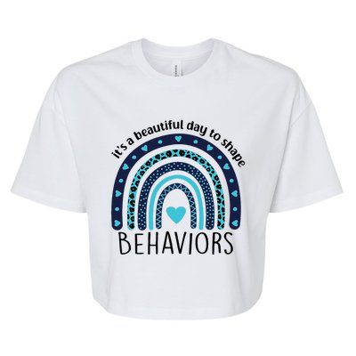 Colorful Day ABA Therapist Inspiring Behavior Change Bella+Canvas Jersey Crop Tee