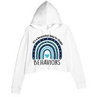 Colorful Day ABA Therapist Inspiring Behavior Change Crop Fleece Hoodie