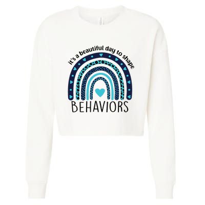 Colorful Day ABA Therapist Inspiring Behavior Change Cropped Pullover Crew