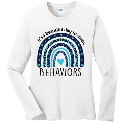 Colorful Day ABA Therapist Inspiring Behavior Change Ladies Long Sleeve Shirt