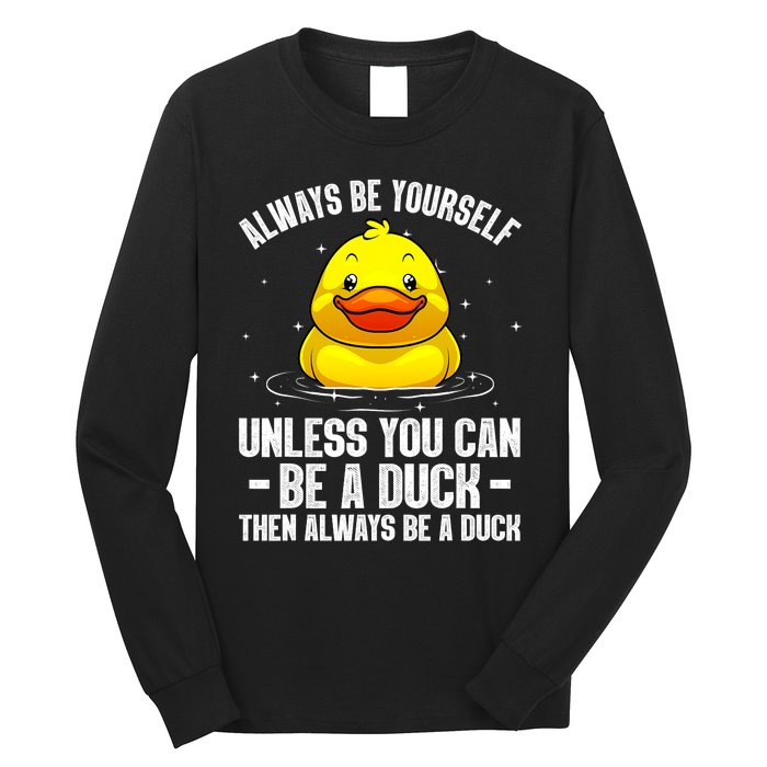 Cute Duck Aquatic Bird Rubber Duck Lovers Long Sleeve Shirt