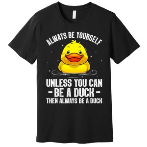 Cute Duck Aquatic Bird Rubber Duck Lovers Premium T-Shirt