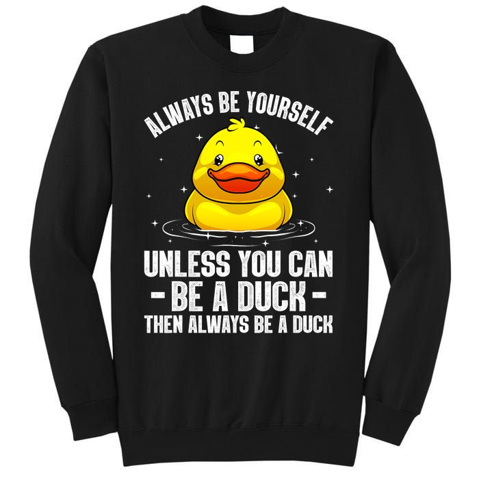 Cute Duck Aquatic Bird Rubber Duck Lovers Tall Sweatshirt