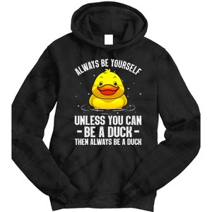 Cute Duck Aquatic Bird Rubber Duck Lovers Tie Dye Hoodie