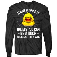 Cute Duck Aquatic Bird Rubber Duck Lovers Tie-Dye Long Sleeve Shirt