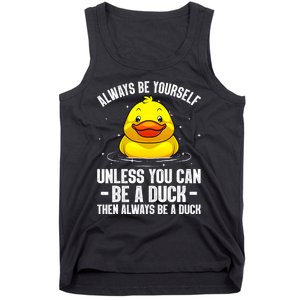 Cute Duck Aquatic Bird Rubber Duck Lovers Tank Top