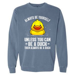 Cute Duck Aquatic Bird Rubber Duck Lovers Garment-Dyed Sweatshirt