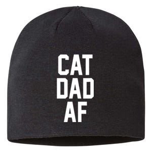 Cat Dad AF TShirt For Dads Of Cats Sustainable Beanie