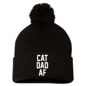 Cat Dad AF TShirt For Dads Of Cats Pom Pom 12in Knit Beanie