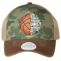 Can Do All Things Through Christ Philippians 4:13 Basketball Legacy Tie Dye Trucker Hat