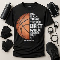 Can Do All Things Through Christ Philippians 4:13 Basketball Cooling Performance Crew T-Shirt