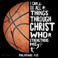 Can Do All Things Through Christ Philippians 4:13 Basketball Sustainable Bucket Hat