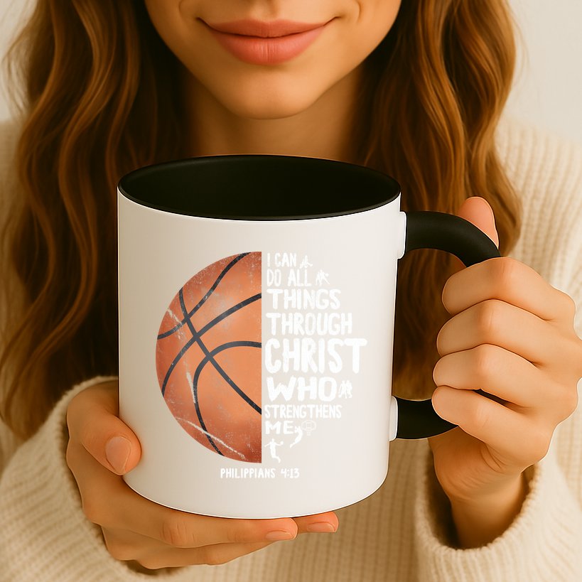 Can Do All Things Through Christ Philippians 4:13 Basketball Mug