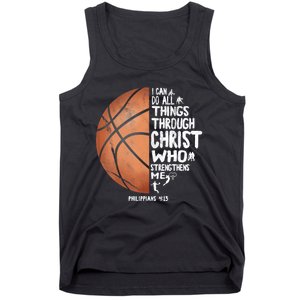 Can Do All Things Through Christ Philippians 4:13 Basketball Tank Top