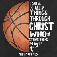 Can Do All Things Through Christ Philippians 4:13 Basketball Golf Towel