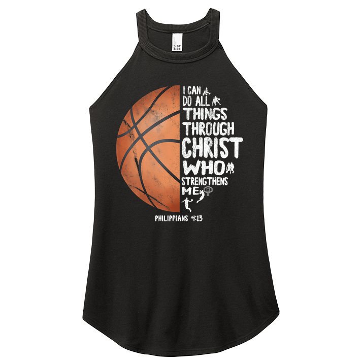 Can Do All Things Through Christ Philippians 4:13 Basketball Women's Perfect Tri Rocker Tank