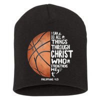 Can Do All Things Through Christ Philippians 4:13 Basketball Short Acrylic Beanie