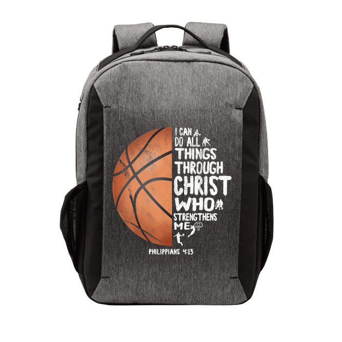 Can Do All Things Through Christ Philippians 4:13 Basketball Vector Backpack