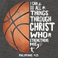Can Do All Things Through Christ Philippians 4:13 Basketball Vector Backpack