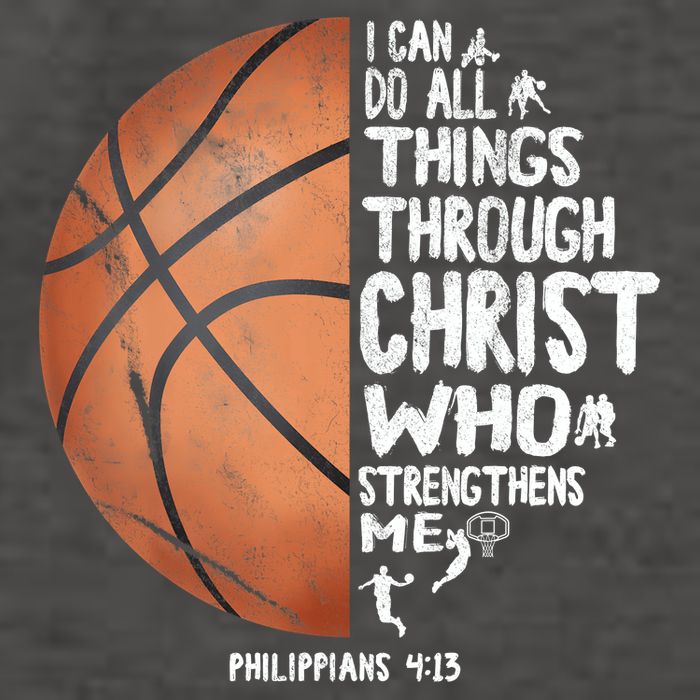 Can Do All Things Through Christ Philippians 4:13 Basketball Vector Backpack